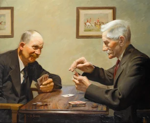 Hombres jugando a las cartas